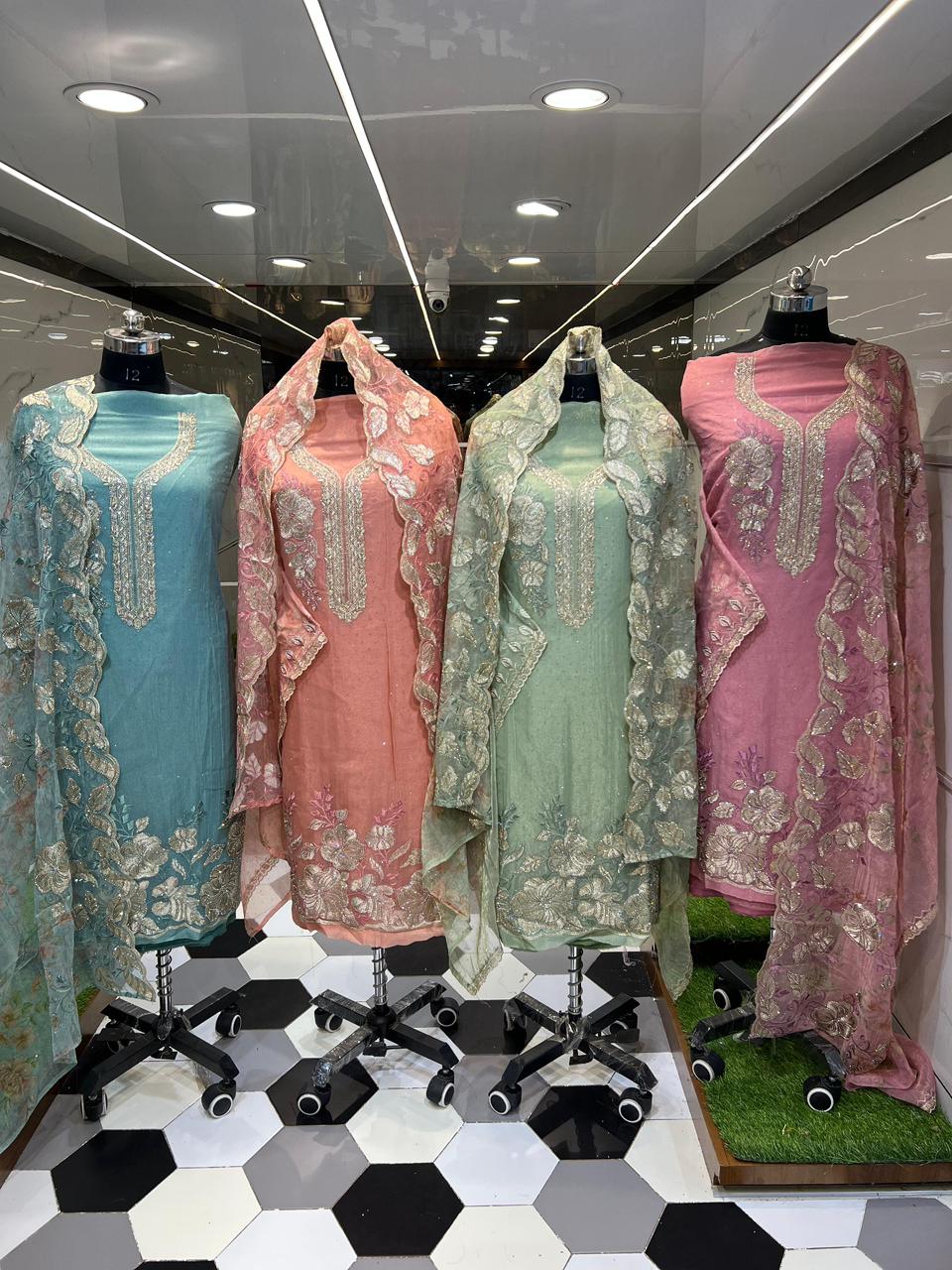 Unstitched suit design by MM Fashion